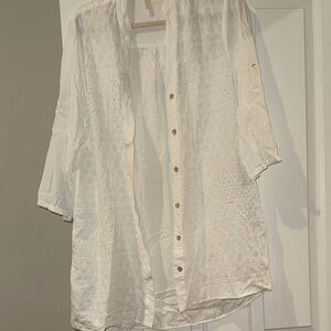 Elegant White Women's Swim Coverup